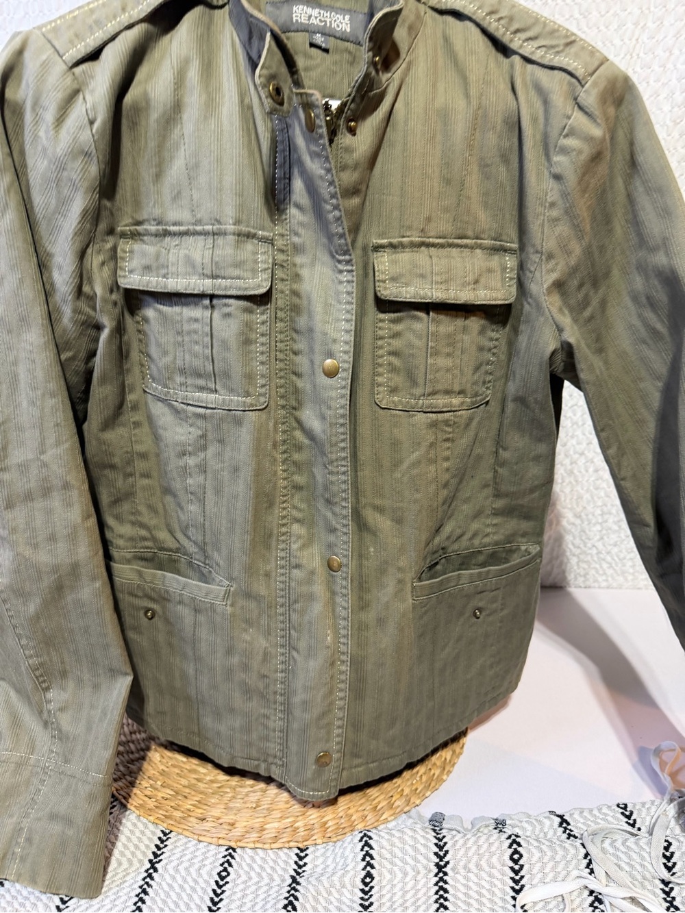 Kenneth Cole Reaction Olive Green Utility Jacket